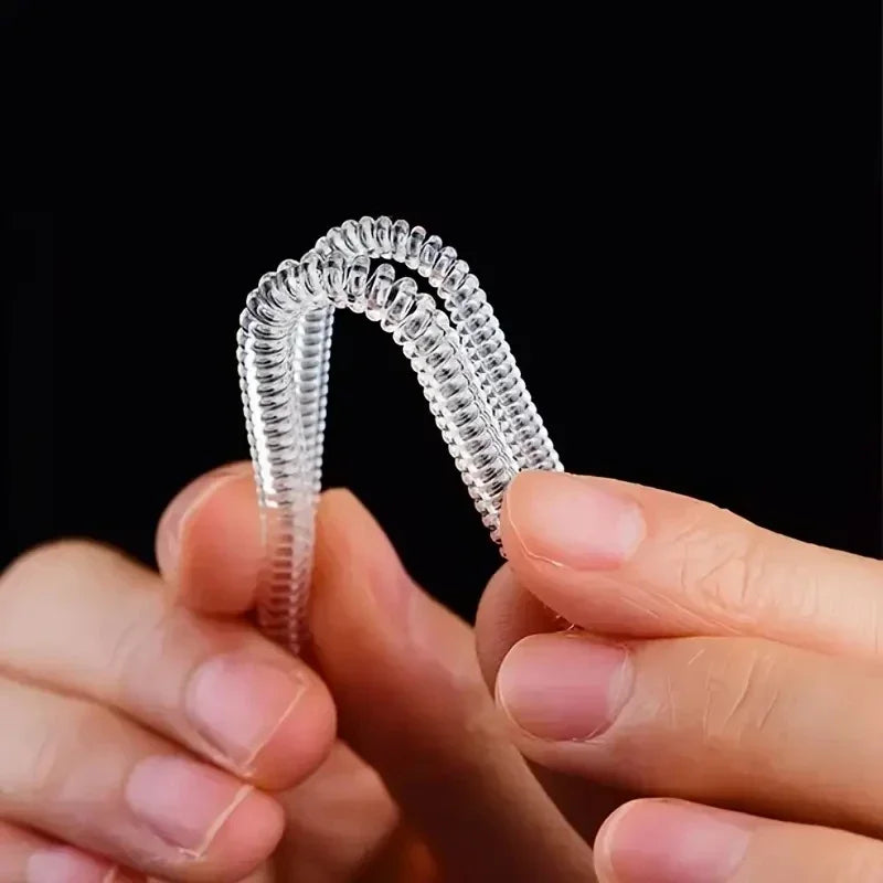 1/4pcs Ring Size Reducer Tools Spiral Spring Based Rings Adjust Invisible Transparent Tightener Resizing Tool Jewelry Guard