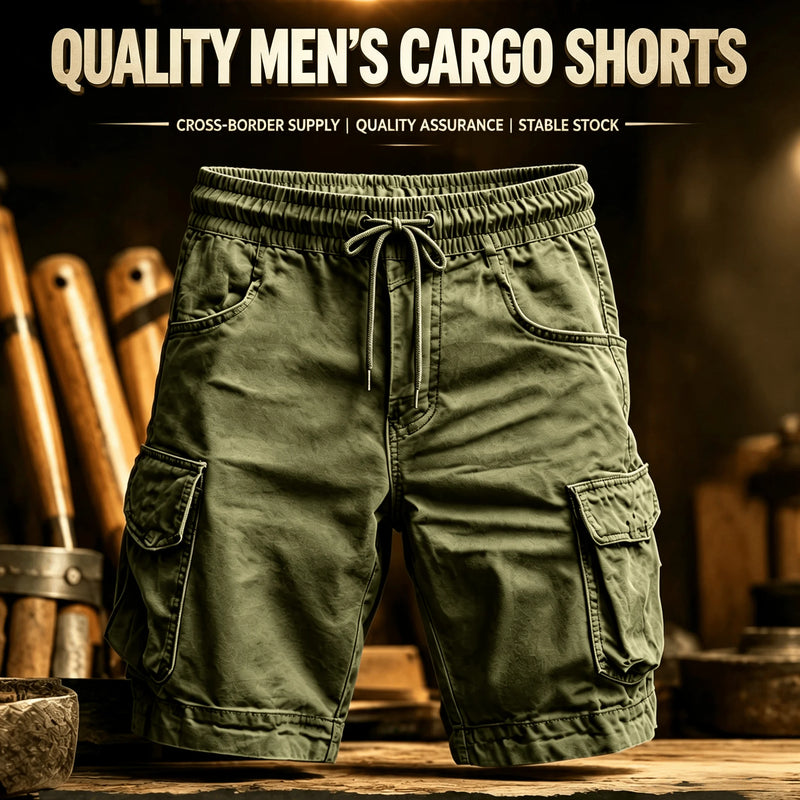 Men Summer New Multi Pockets Cotton Cargo Shorts Fashion | SAMAG
