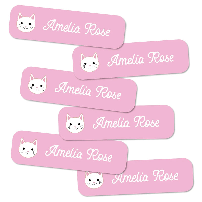 132 Personalized Name Stickers for Kids, Custom Waterproof Name Labels for Bottles, Lunch Boxes, School Supplies