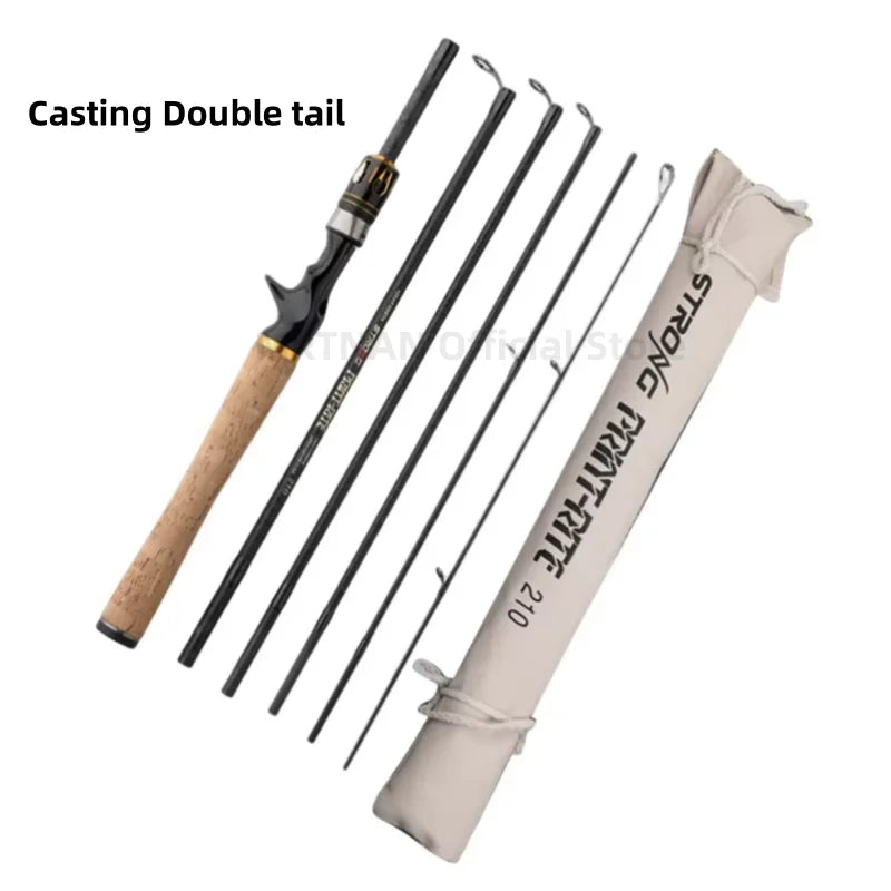 Carbon Fiber Lure Rod Ultra-short Section Spinning/casting Pole 1.8M/2.1M/2.4M/2.7M Travel Superhard Fishing Rods