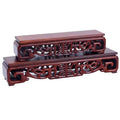 Decorative Wooden Plant Shelf Desktop Flower Pot Sorting Table Bonsai Display Stand Log Holder Standing Flower Base Pedestal