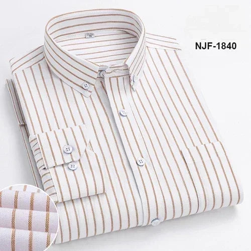 Spring and Autumn Men's Pure Cotton Long sleeved Shirts | SAMAG
