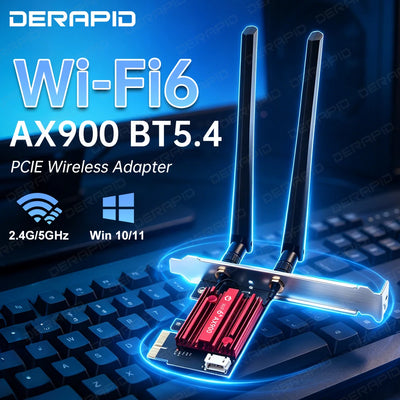 Fenvi AX900 WiFi 6 PCIe Wireless Adapter Dual Band 2.4G/5G Bluetooth 5.4 900Mbps Network Card for Desktop PC Gaming | SAMAG
