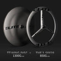 ELITEWHEELS Time Trial Disc Wheels Carbon Fiber DiscTriathlon Wheelst front 3 Spoke Wheelset rear Disc Wheel For TT Bike Racing