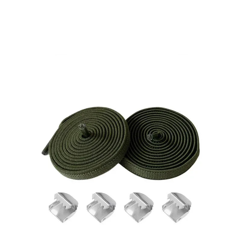 No Tie Shoe Laces Elastic Laces Sneakers 8MM Widened Flat Elastic Shoelaces Adult Quick Shoe Lace Rubber Bands for Shoes