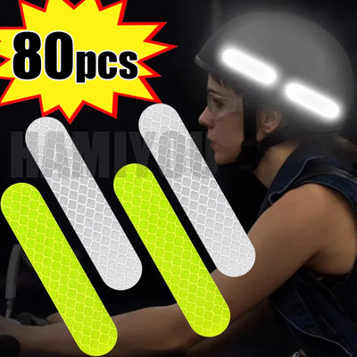80- Helmet Safety Warning Reflective Stickers Strip | SAMAG