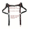 Fashion Men Knight Brown PU Leather Suspenders Fashion Suit Shirt Suspenders Belt for Party Club Costume Men Gifts