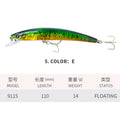 110MM 14G Minnow Fishing Lures 3D Crystal Floating - View 17 | SAMAG