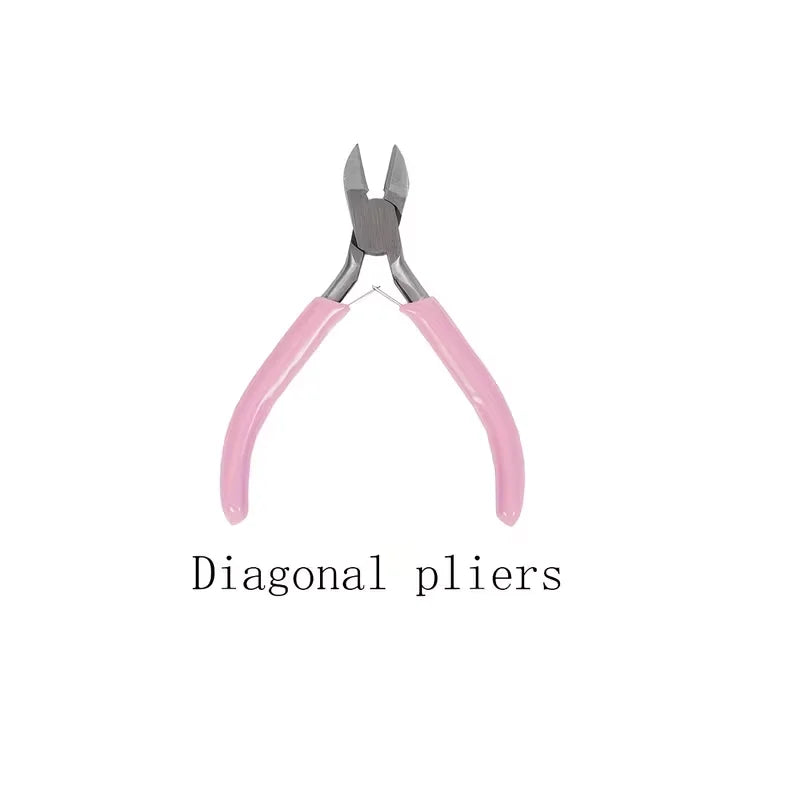 6pcs/set DIY Hand-operated Pliers 4 Tweezers 1 Golden Ring 1 Opening Tool,  Beading Repair Supplies Wire Wrapping Multifunctiona
