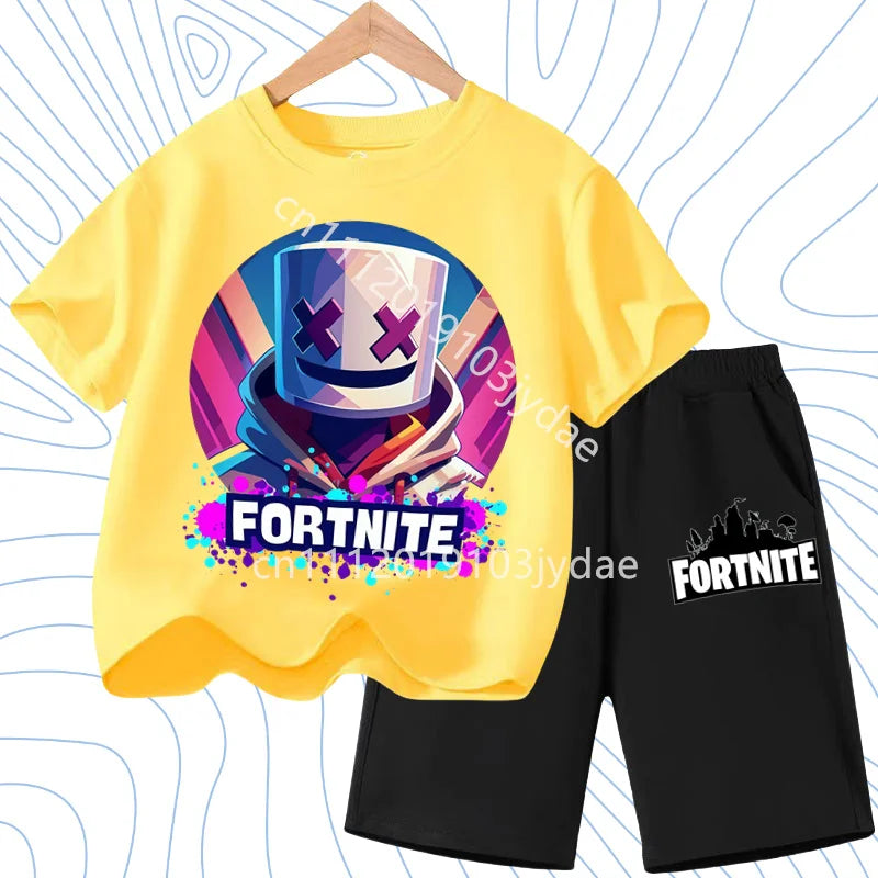 Fortnites Series T-shirt Shorts Suit for Children Hot | SAMAG