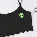 Sexy Alien Print Sling Sleepwear Women's Pajamas Set V-Neck Pyjamas Female Homewear Sleeveless Cute  Top And Shorts