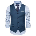 Blue Suit Vest, Men's Business Sleeveless Vests Jacket, Asian size S-6XL, Wedding Party Waistcoat, Red Purple Black Gray
