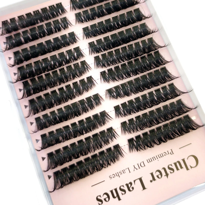 3 Styles Individual Lashes 15rows 390PCS Bottom Lashes Extension Lower Eyelash Clusters  DIY Wispy Natural Look Clear Band
