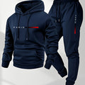PARIS Letter Print Sweatshirt Suit Men's Fleece Hoodie | SAMAG