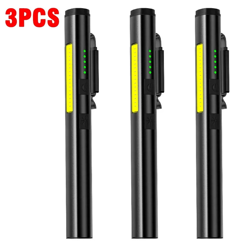 KDULIT 4 in 1 Multifunctional LED Pen Flashlight Built in 800mah Battery USB Rechargeable with Magnetism Work Repair Lantern