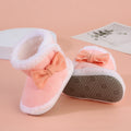 Baby Non-Slip Toddler Boots, Cute Bows, Soft Flat Shoes for Infants, Suitable for Indoor Holiday Parties and Gatherings.