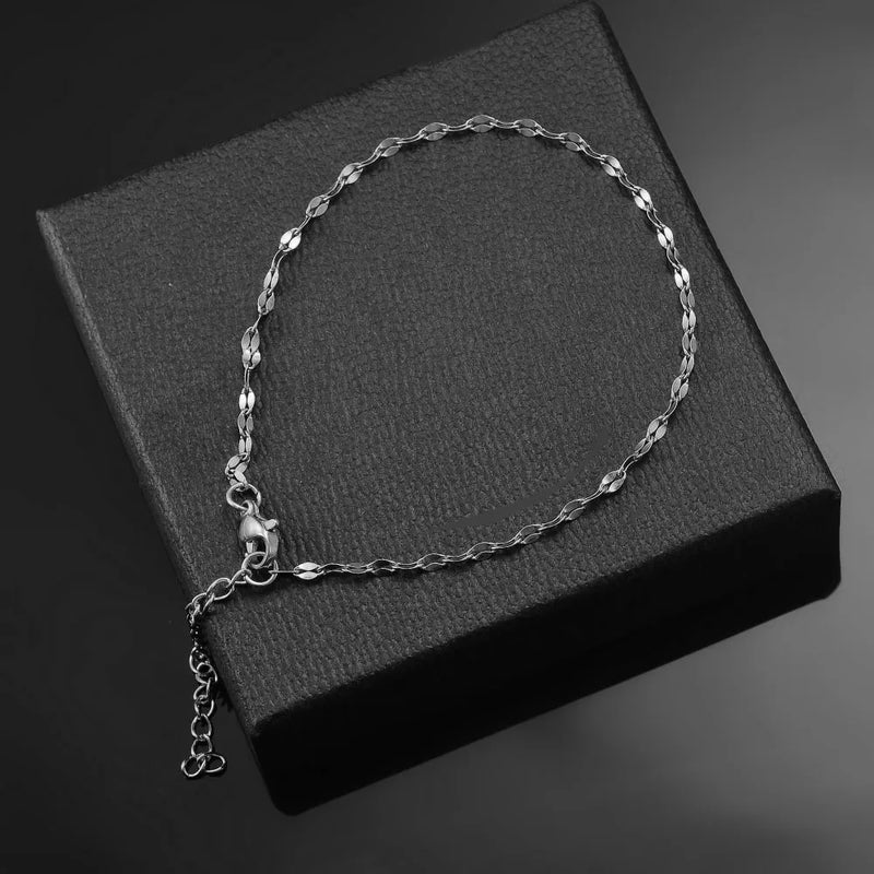 Stainless Steel Multilayers Chain Bracelet Women Simple Fashion Layered Girl Wrist Bracelet  Jewelry Accessories Length 18cm+5cm