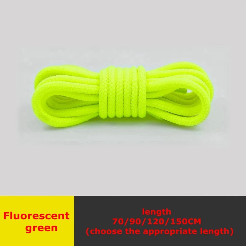 1 Pair Classic Solid Round Shoelaces Durable Polyester Shoe Laces Boot Laces Sneaker Shoestrings 21 Colors 70cm 90cm 120cm 150cm