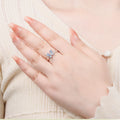 Orstarry S925 Sterling Silver Blue Butterfly Insect Closed Ring For Women Original Finger Jewelry Party - Visuel 3 | SAMAG