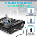 Fuluode 8-Channel Bluetooth Audio Mixer 4-Band EQ  Portable Sound Mixing Console USB Interface Live Recording Studio Karaoke