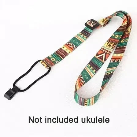 Miwayer Ethnic Style Ukulele Strap Durable Adjustable Clip-on Hawaii Guitar Belt Sling Instrument Guitar Accessories