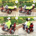 Small Parent Child Elderly Electric Tricycle Folding For Family 500W Electric Scooter Women With Adjustable Backrest/Seat/Basket