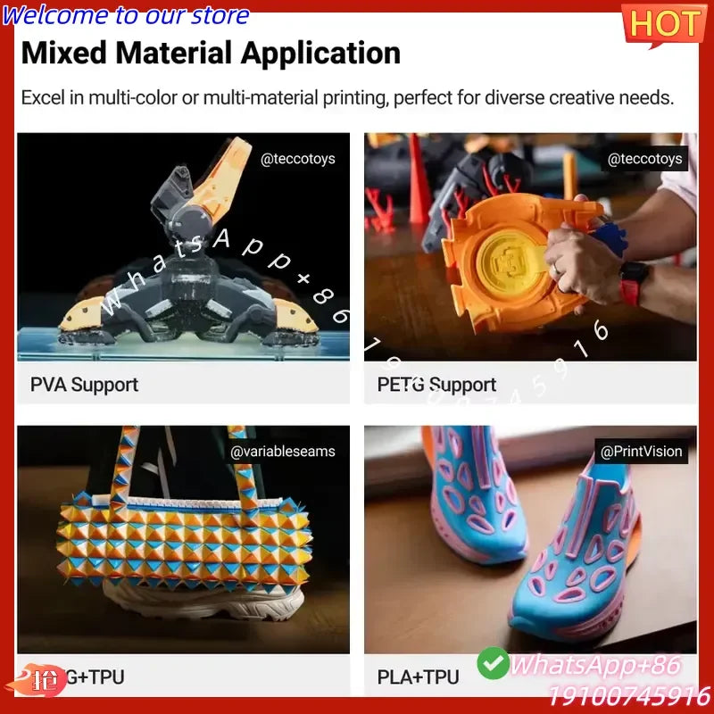 2026 Snapmaker U1 4 Toolhead Automatic FDM 3D Printer 270*270*270mm High Precision USB Support PLA PETG TPU ABS Multi-color
