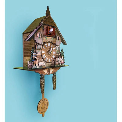 Wooden Hanging Wall Clock Bird Alarm Cuckoo For Home | SAMAG
