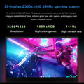 16.1 Inch Gaming Laptop Intel i9-12900H NVIDIA RTX 3060 6G 64GB DDR4 2TB SSD 144Hz RGB Keyboard WIFI 6 BT 5.2 Windows11
