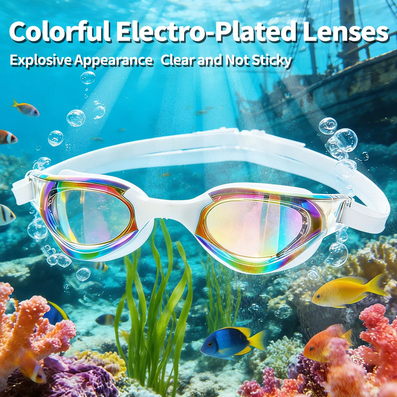 Swimming Goggles, Anti-Fog Lenses, Leak-Proof Silicone | SAMAG