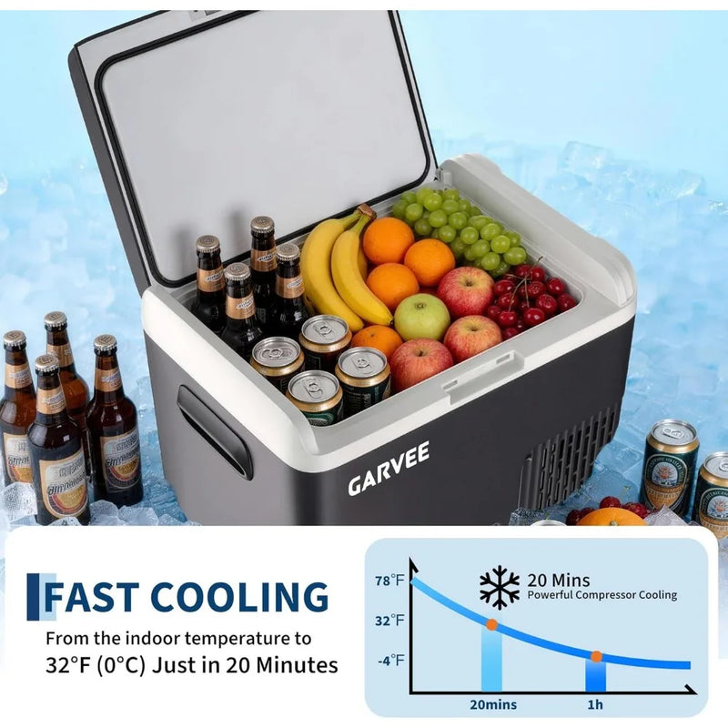 Car Fridge 19QT Portable Freezer, 12/24V Compressor Electric Cooler for SUV Boat