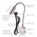 LED Wall lamp 3W Modern Bedroom Bedside Reading Study Book Lamp Black Silver Light Body wall light EU US Plug Cord