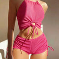 Summer Black Swimsuits Tankini Set Female Swimwear Sports | SAMAG