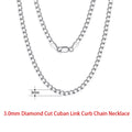 Rinntin 925 Sterling Silver Italian 2.6/3.7/5.0mm Flat Mariner Chain Necklace for Women Men Fashion Neck Chain Jewelry SC78