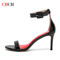 CHCH Business High Heels 2026 Women's New One Word Sandals Simple Fashion Party Wedding Shoes 8cm