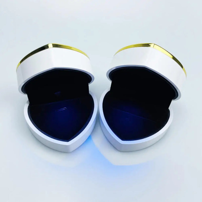 Led Jewelry Ring Box With Llight Luxury Crown Earrings Pendant Storage Display Proposal Wedding Gift Box Jewelry Organizer Box