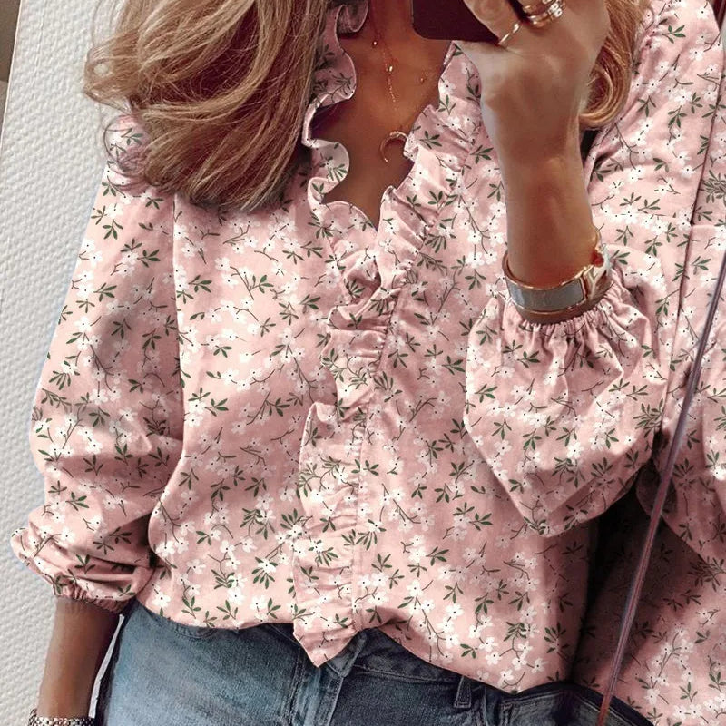 New European and American Long Sleeved Ruffled Shirt - View 7 | SAMAG