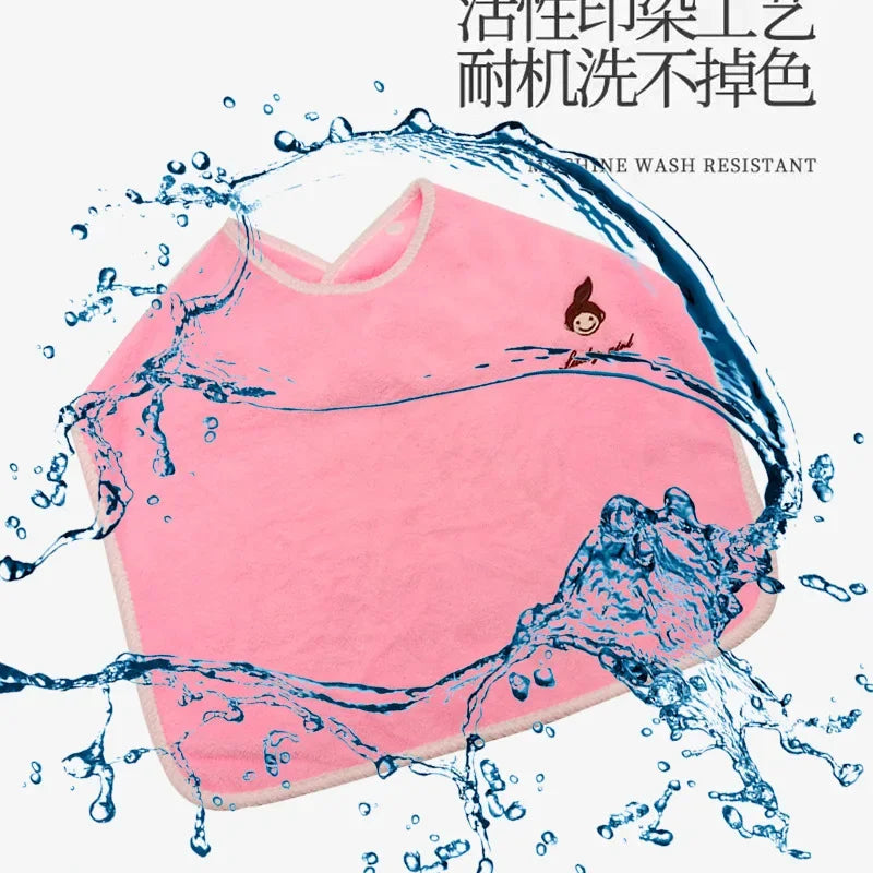 Baby Bibs for Children Washing Face Towel Soft Salive Towel Boys Girls Learning Brushing Teeth Towel for 3-8 Years Kids