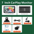 Carplay Screen for Car, 10" Portable Wireless Carplay&Android Auto, ar Stereo Audio Receivers for Car GPS Navigation Mirror Link