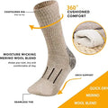 Unisex 80% Merino Wool Socks Hiking Thicken Warm Winter Sock Crew Compression Socks Moisture Wicking Soft Camping Cycling Socks