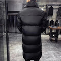 New Men's Down Jacket Mid Length Warm Standing Collar Cotton Jacket Winter Fashion Casual Men's Street Clothing Size 5XL-M
