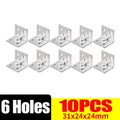 Universal Stainless Steel Corner Bracket 90 Degree L-shaped Right Angle Fixed Brace Fastener For Wood Furniture Bedframe Cabinet