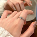 925 Sterling Silve Love Heart Hollowed Out Ring For Women Girl Extremely Fine Korea Ins Jewelry Gift Dropshipping