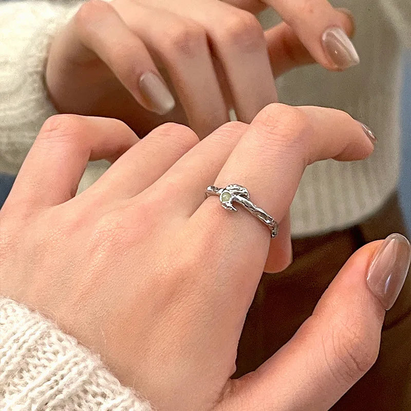 925 Sterling Silve Love Heart Hollowed Out Ring For Women Girl Extremely Fine Korea Ins Jewelry Gift Dropshipping