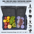 【Premium】Succebuy Car Refrigerator Dual Zone Port le Freezer Car Refrigerator Fridge Adjust le Range 12/24V DC and A Compressor