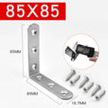 Corner Bracket Connector Brace (Stainless Steel) - 90 Angle Iron Joint Fastener for Furniture Cabinet Screens Shelf Support