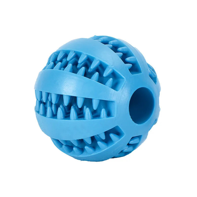 Interactive Dog Food Ball Rubber Chew Toy for Small to Large Dogs And Puppies - Pet Tooth Cleaning Chewing Toy
