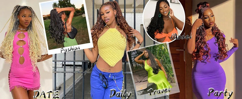 Loose Wave Braiding Hair Extensions 24" Synthetic Spiral Curls Braids Hair Pre Stretched Bouncy Braid French Curls Braiding Hair