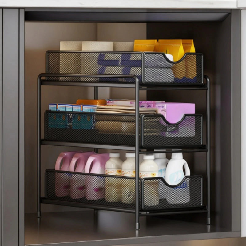 Under - Sink Storage Rack Space - Saving - Organizer with Pull - out Baskets Heavy Duty for Bathroom - View 5 | SAMAG