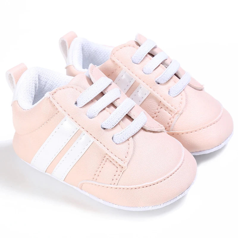 Baby Sneakers Classical Sport Soft Sole PU Leather Shoes Streaks Multi-Color First Walker Newbor Baby Boy Girl Shoes